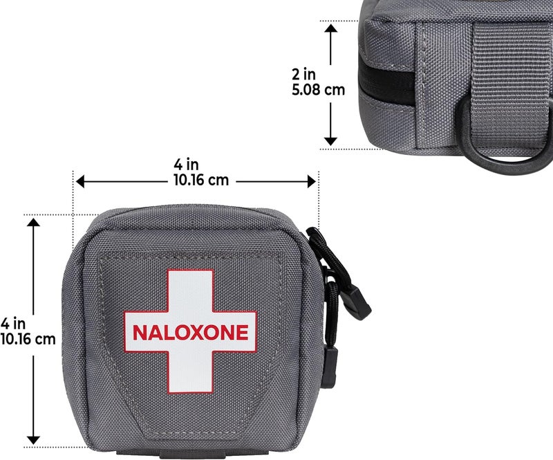 OVERDOSE KITS حقيبة مغناطيسية لنالوكسون للاستجابة للجرعة الزائدة (رمادي، مفرد) - نالوكسون غير متضمن - Image 4